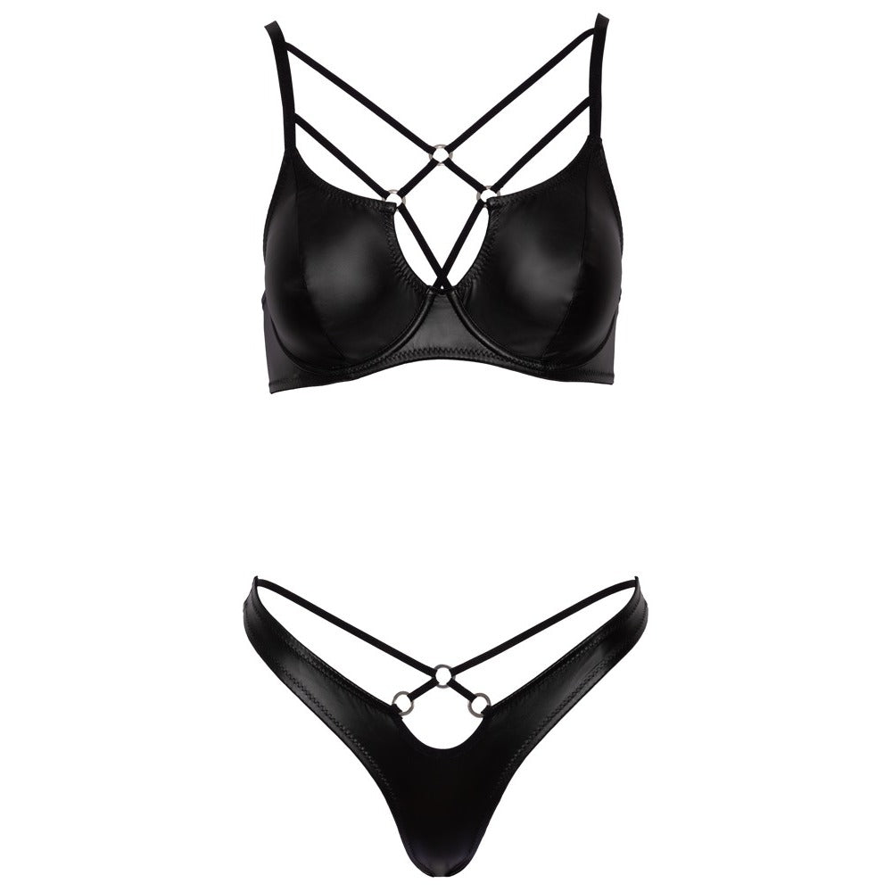 PlayBound UK adult toys & lingerie: cottelli matte black bra set