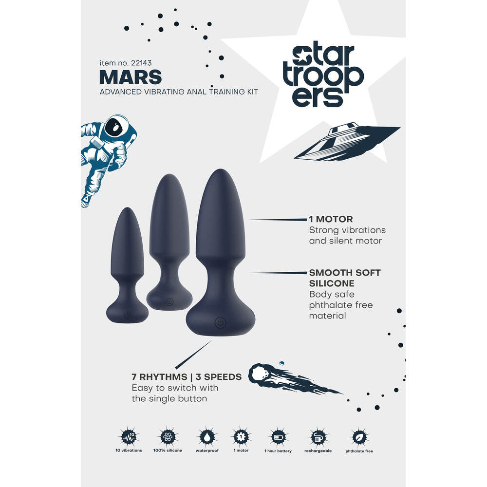 PlayBound UK adult toys & lingerie: startroopers mars advanced vibrating anal vibe kit