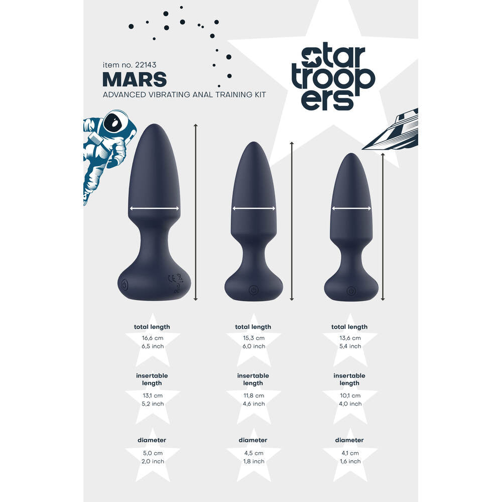 PlayBound UK adult toys & lingerie: startroopers mars advanced vibrating anal vibe kit