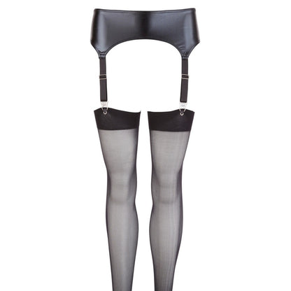 PlayBound UK adult toys & lingerie: noxqse wet look suspender belt and stockings