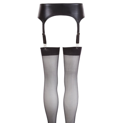PlayBound UK adult toys & lingerie: noxqse wet look suspender belt and stockings