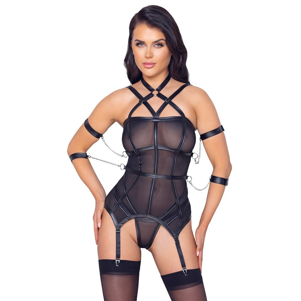 PlayBound UK adult toys & lingerie: cottelli bondage basque and string