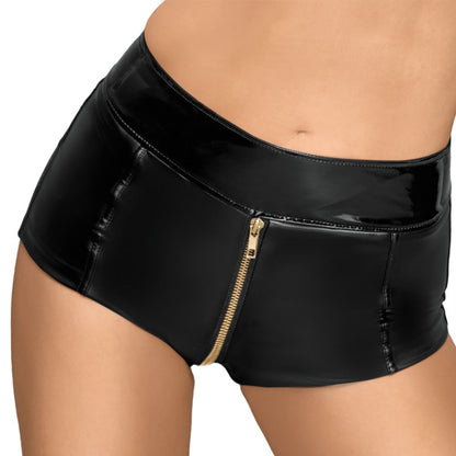 PlayBound UK adult toys & lingerie: noir black zip up hot pants