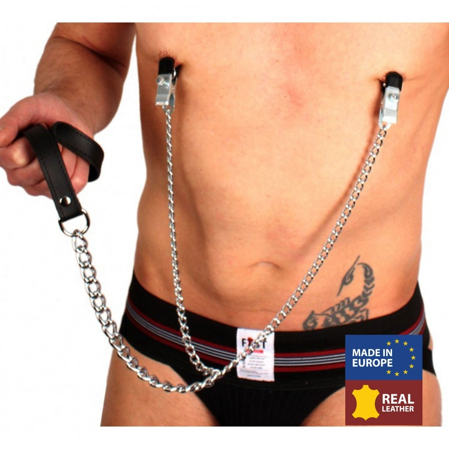 PlayBound UK adult toys & lingerie: nipple clamps with lead 40cm