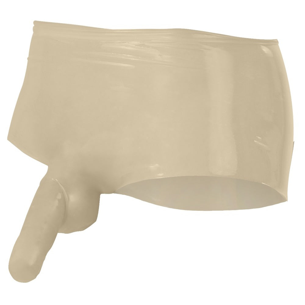 PlayBound UK adult toys & lingerie: latex boxers with penis sleeve clear