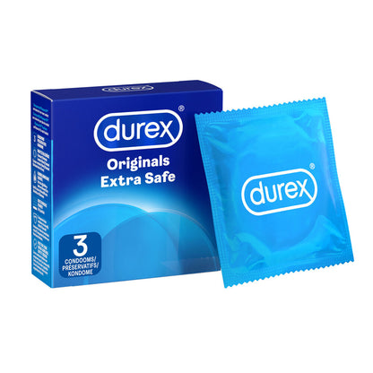 PlayBound UK adult toys & lingerie: durex extra safe regular fit condoms 3 pack