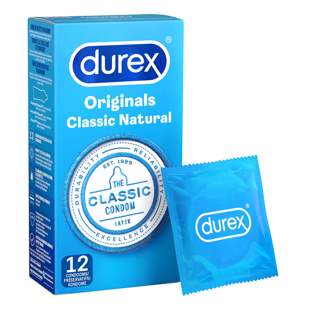 PlayBound UK adult toys & lingerie: durex originals classic natural condoms 12 pack