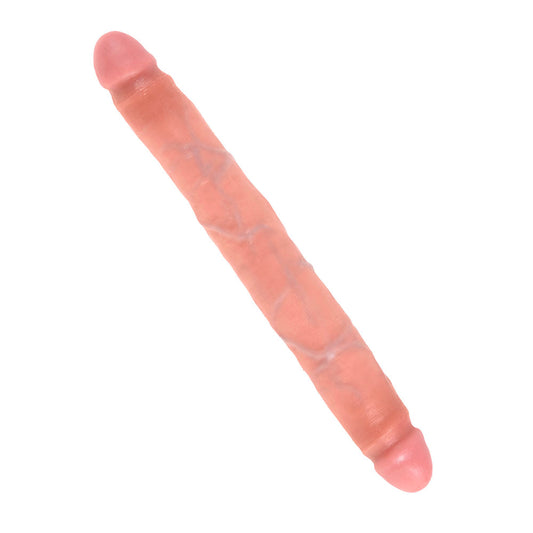 PlayBound UK adult toys & lingerie: king cock 12 inch slim double dildo flesh