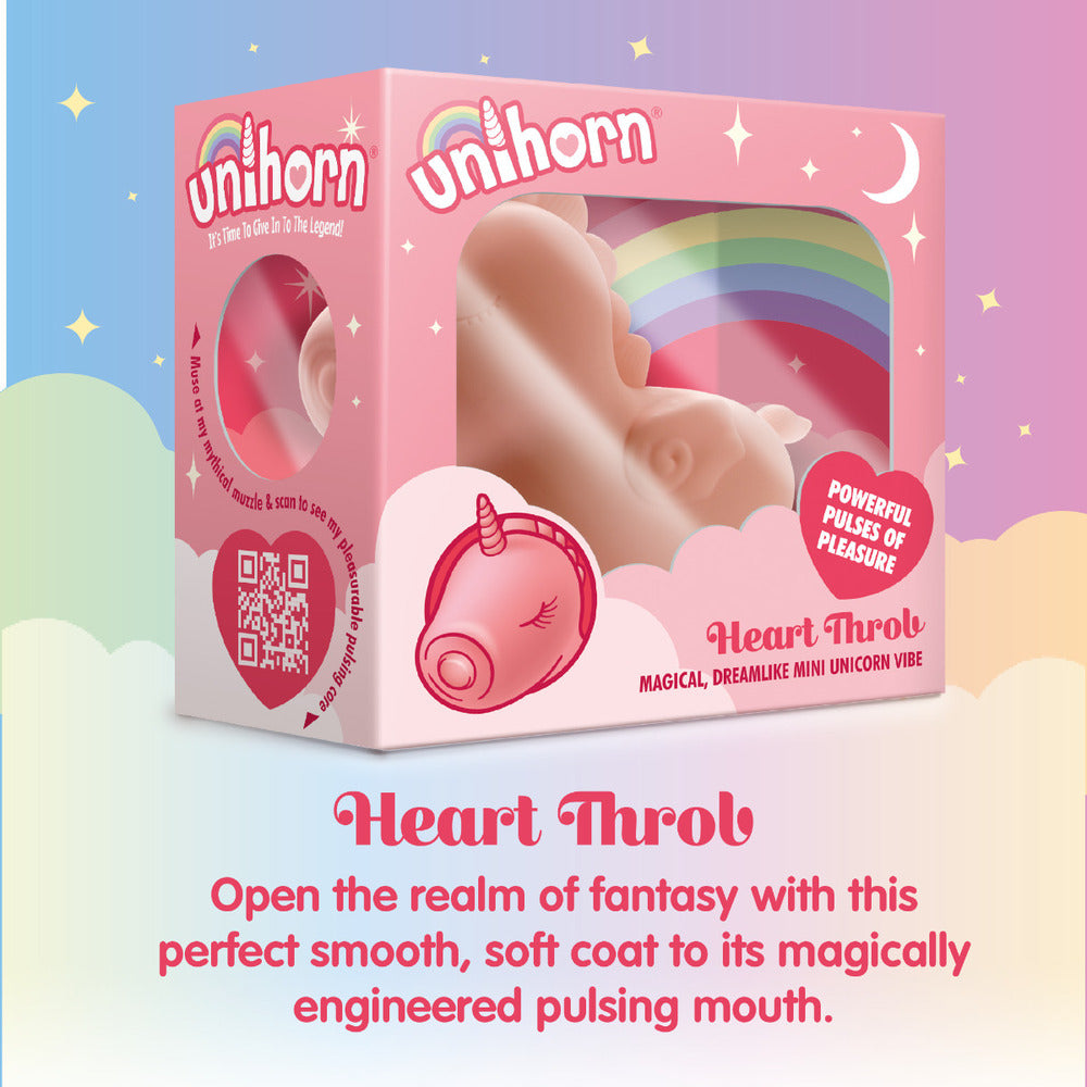 PlayBound UK adult toys & lingerie: unihorn heart throb pulsating unicorn vibe