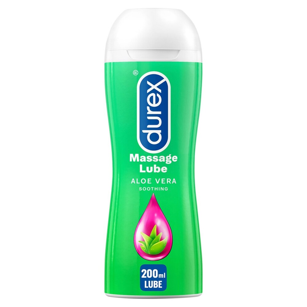 PlayBound UK adult toys & lingerie: durex massage lube aloe vera soothing 200ml