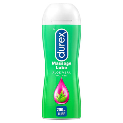 PlayBound UK adult toys & lingerie: durex massage lube aloe vera soothing 200ml