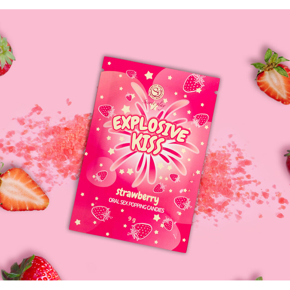 PlayBound UK adult toys & lingerie: explosive kiss strawberry oral sex popping candies 9g