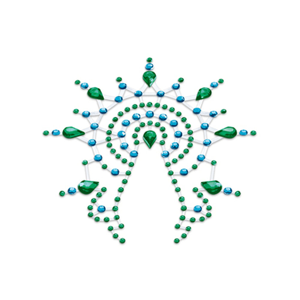 PlayBound UK adult toys & lingerie: petits joujoux gloria nipple and vagina pasties green