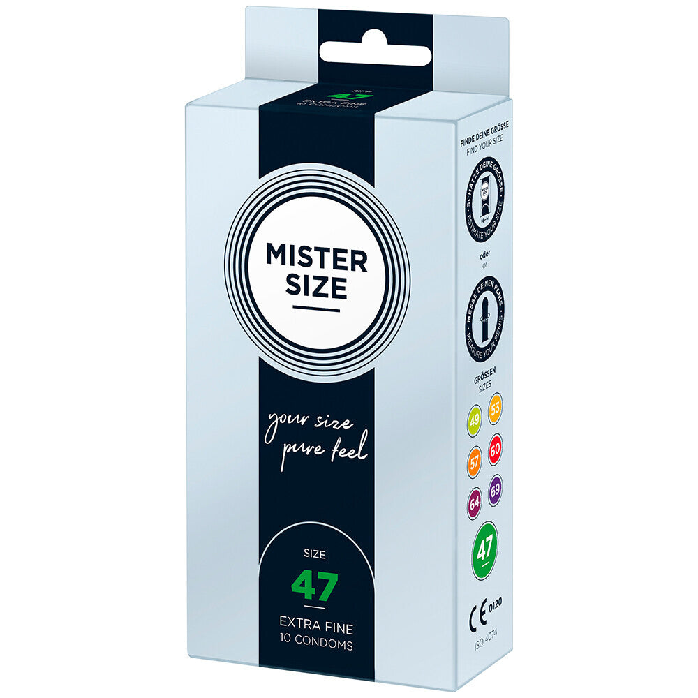 PlayBound UK adult toys & lingerie: mister size 47mm your size pure feel condoms 10 pack