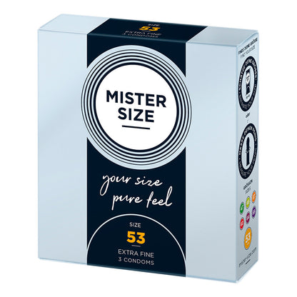 PlayBound UK adult toys & lingerie: mister size 53mm your size pure feel condoms 3 pack