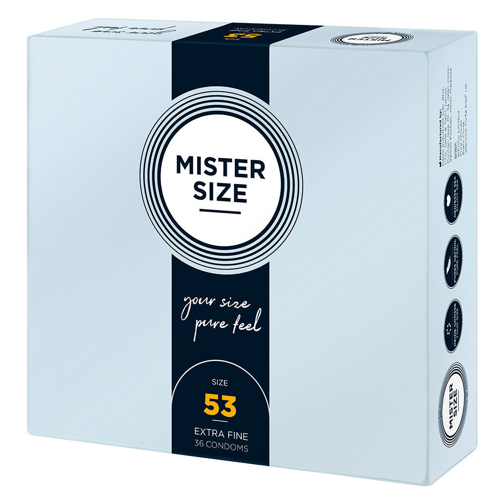 PlayBound UK adult toys & lingerie: mister size 53mm your size pure feel condoms 36 pack