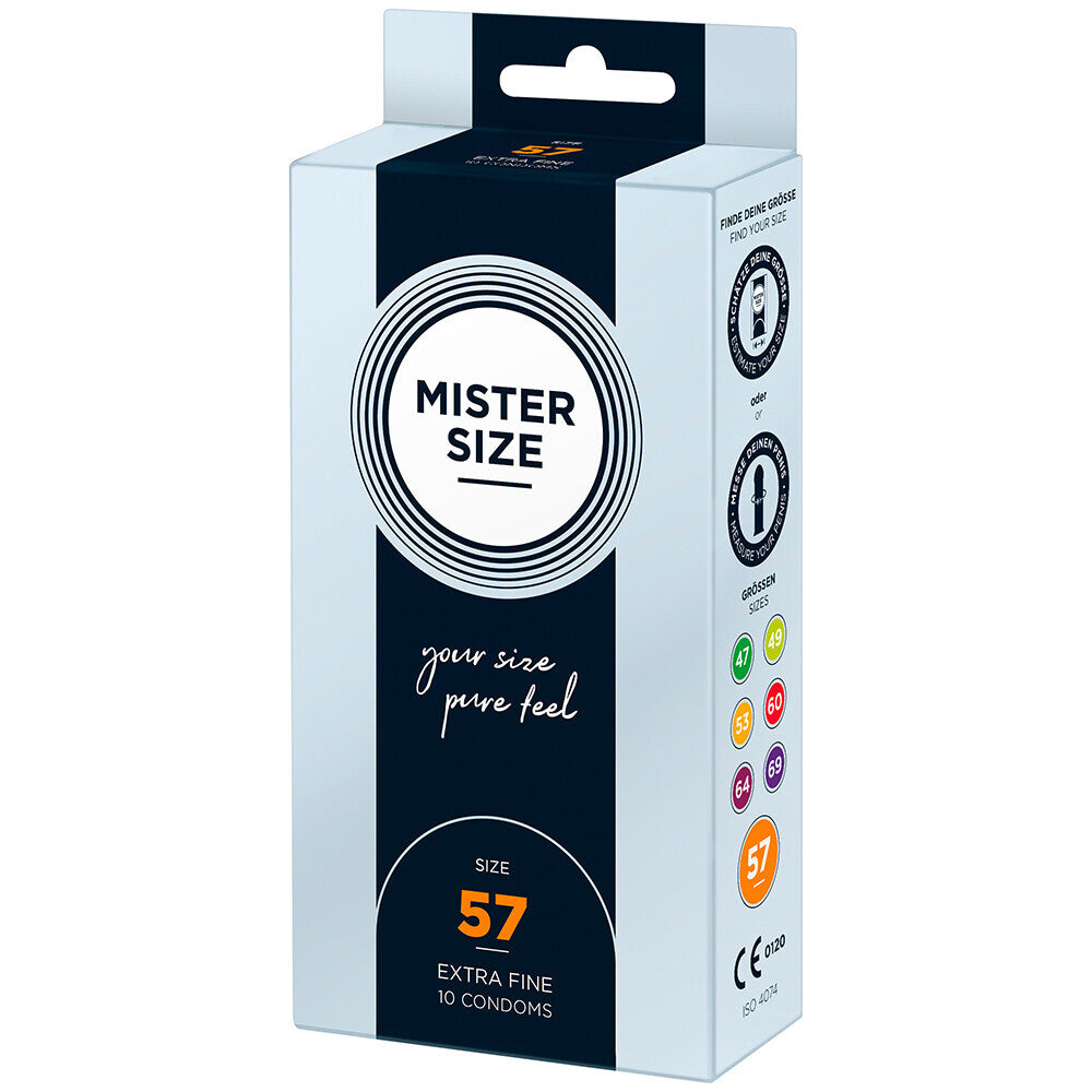 PlayBound UK adult toys & lingerie: mister size 57mm your size pure feel condoms 10 pack