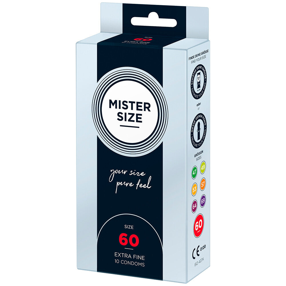 PlayBound UK adult toys & lingerie: mister size 60mm your size pure feel condoms 10 pack