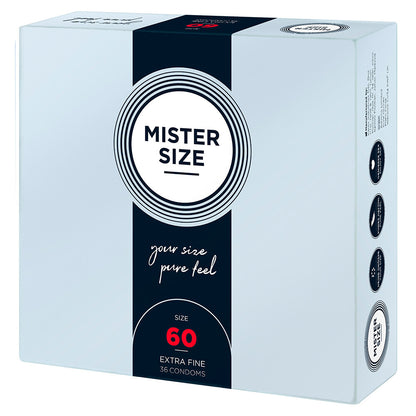 PlayBound UK adult toys & lingerie: mister size 60mm your size pure feel condoms 36 pack