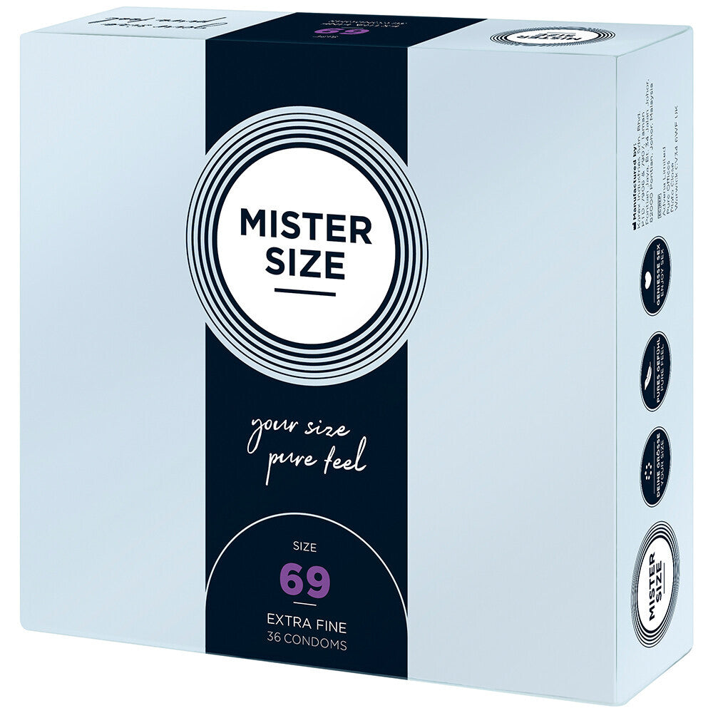 PlayBound UK adult toys & lingerie: mister size 69mm your size pure feel condoms 36 pack