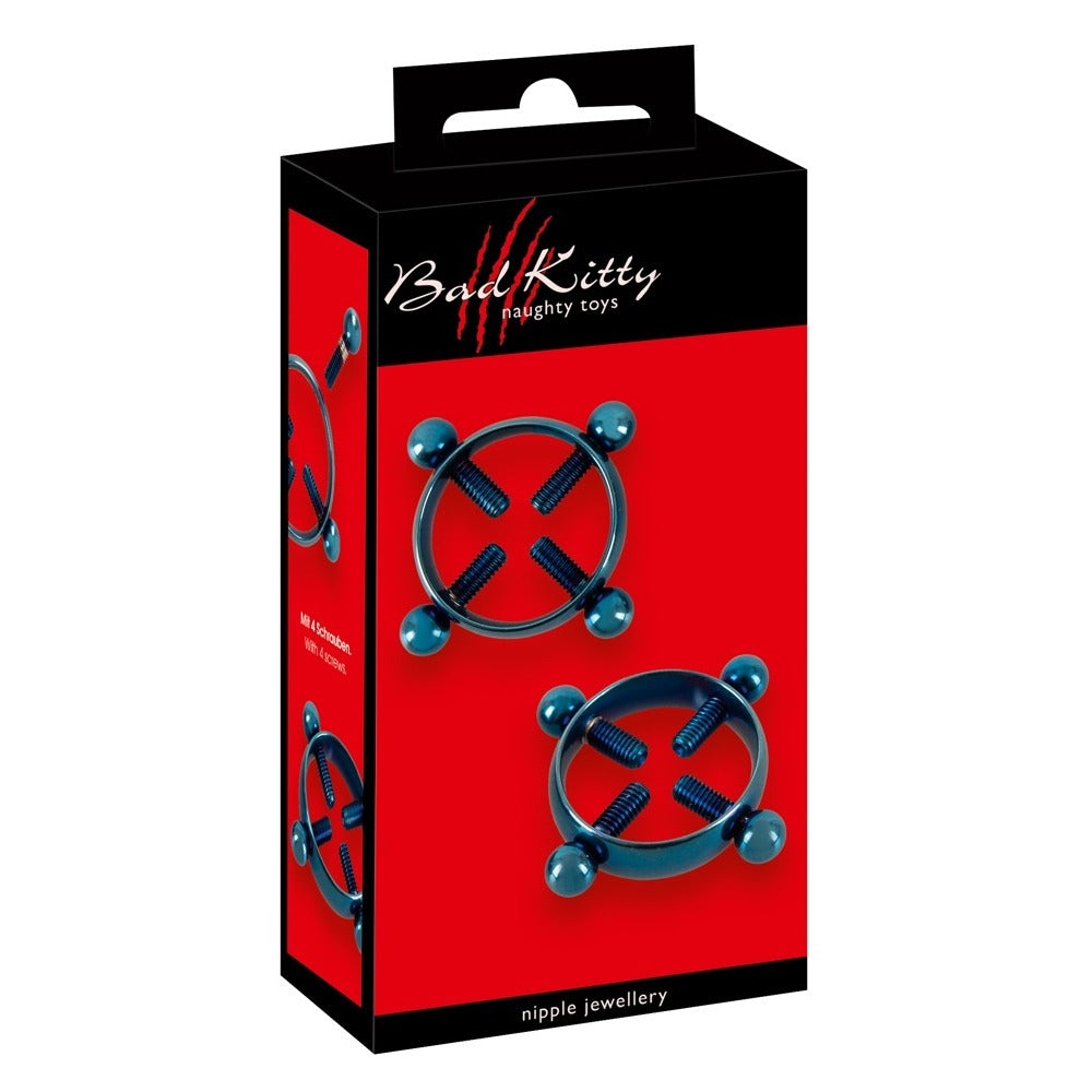 PlayBound UK adult toys & lingerie: bad kitty blue moon nipple jewelery