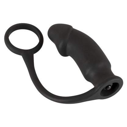 PlayBound UK adult toys & lingerie: black velvets vibrating anal plug and cock ring