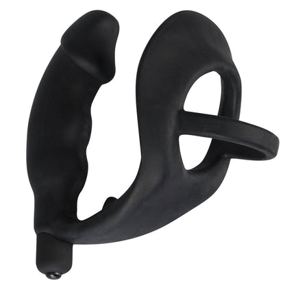 PlayBound UK adult toys & lingerie: black velvets cock ring and vibrating anal plug