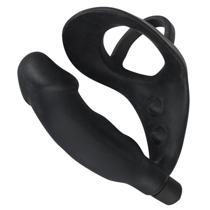 PlayBound UK adult toys & lingerie: black velvets cock ring and vibrating anal plug