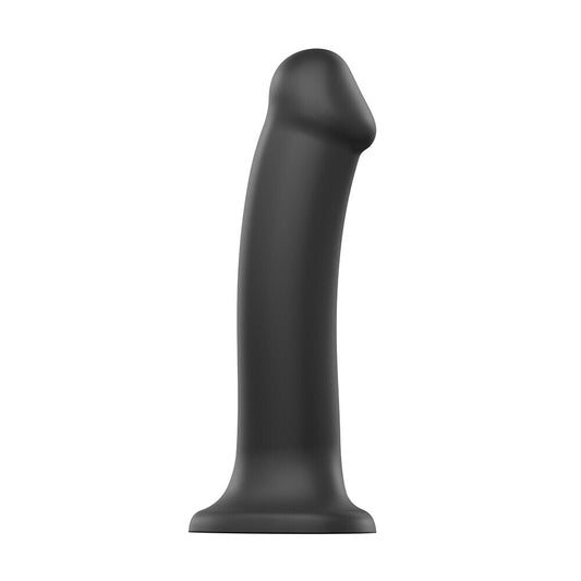 PlayBound UK adult toys & lingerie: strap on me silicone dual density bendable dildo medium black