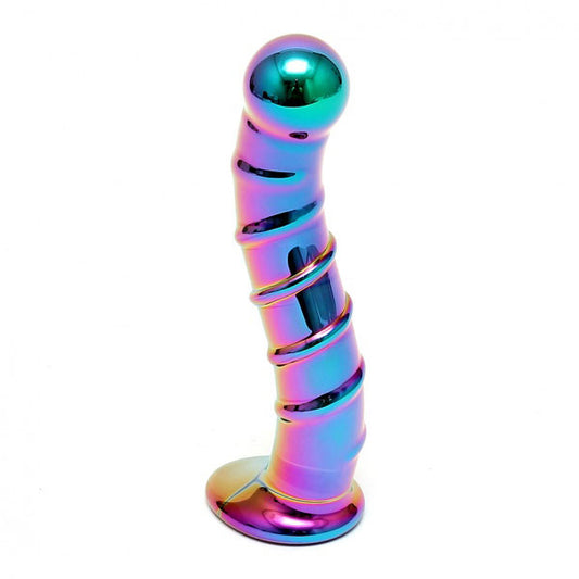 PlayBound UK adult toys & lingerie: sensual multi coloured glass nikita dildo