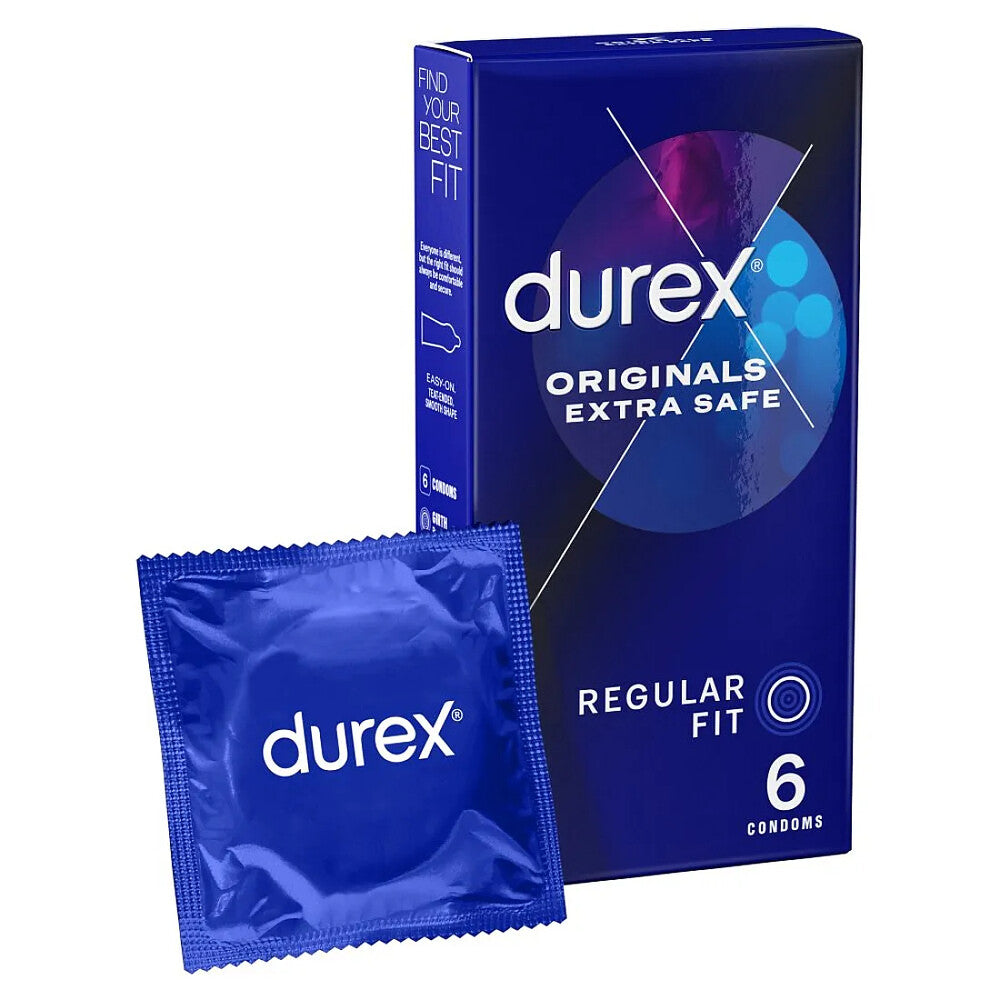 PlayBound UK adult toys & lingerie: durex extra safe regular fit condoms 6 pack