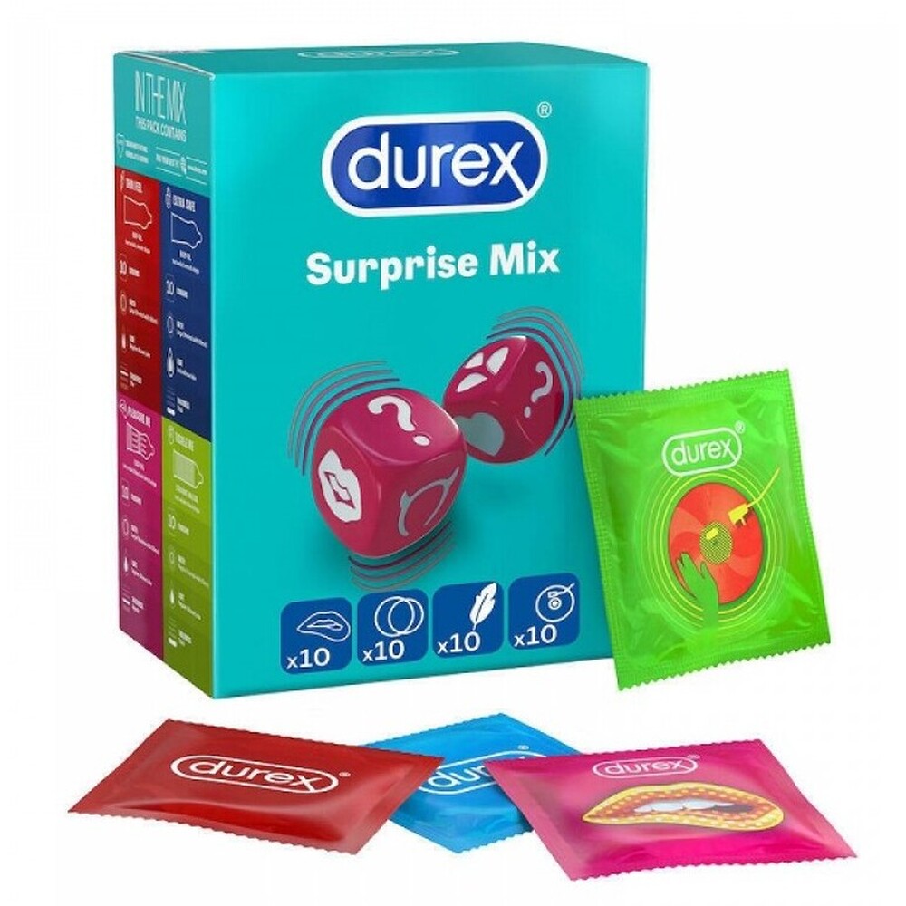 PlayBound UK adult toys & lingerie: durex surprise me variety condoms 40 pack