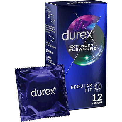 PlayBound UK adult toys & lingerie: durex extended pleasure regular fit condoms 12 pack