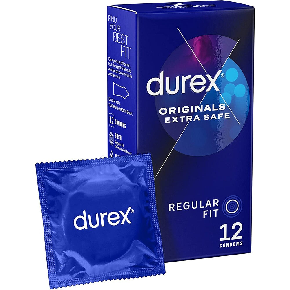 PlayBound UK adult toys & lingerie: durex extra safe regular fit condoms 12 pack