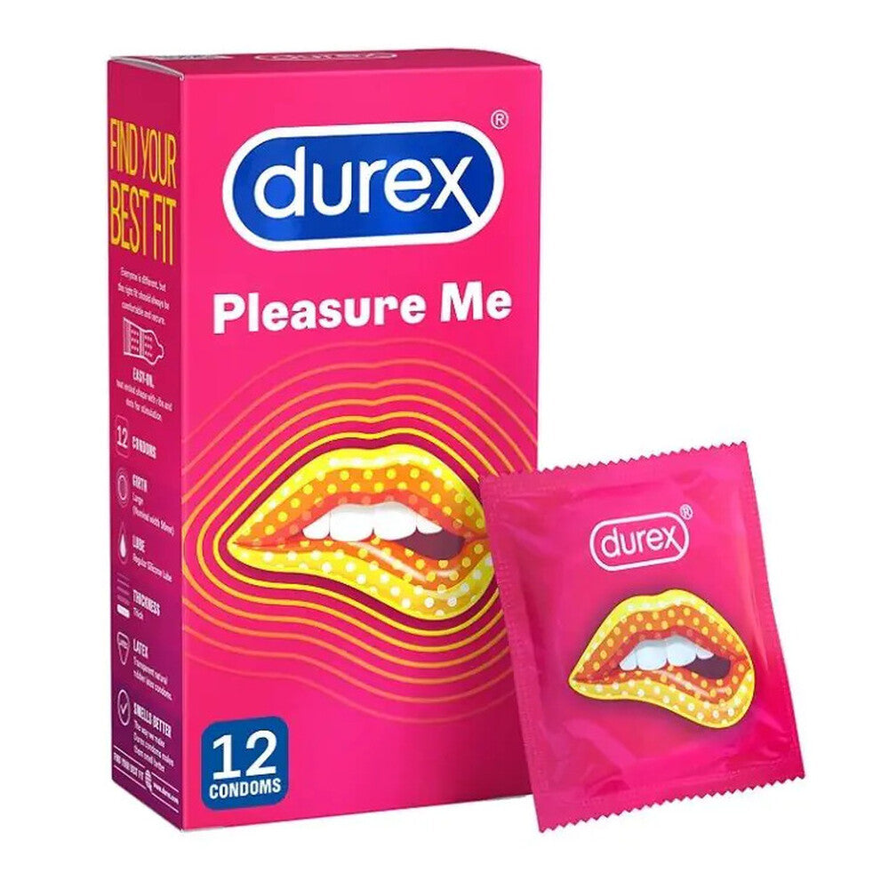 PlayBound UK adult toys & lingerie: durex pleasure me ribbed and dotted condoms 12 pack