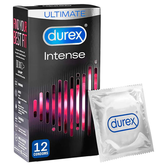 PlayBound UK adult toys & lingerie: durex intense ribbed and dotted condoms 12 pack