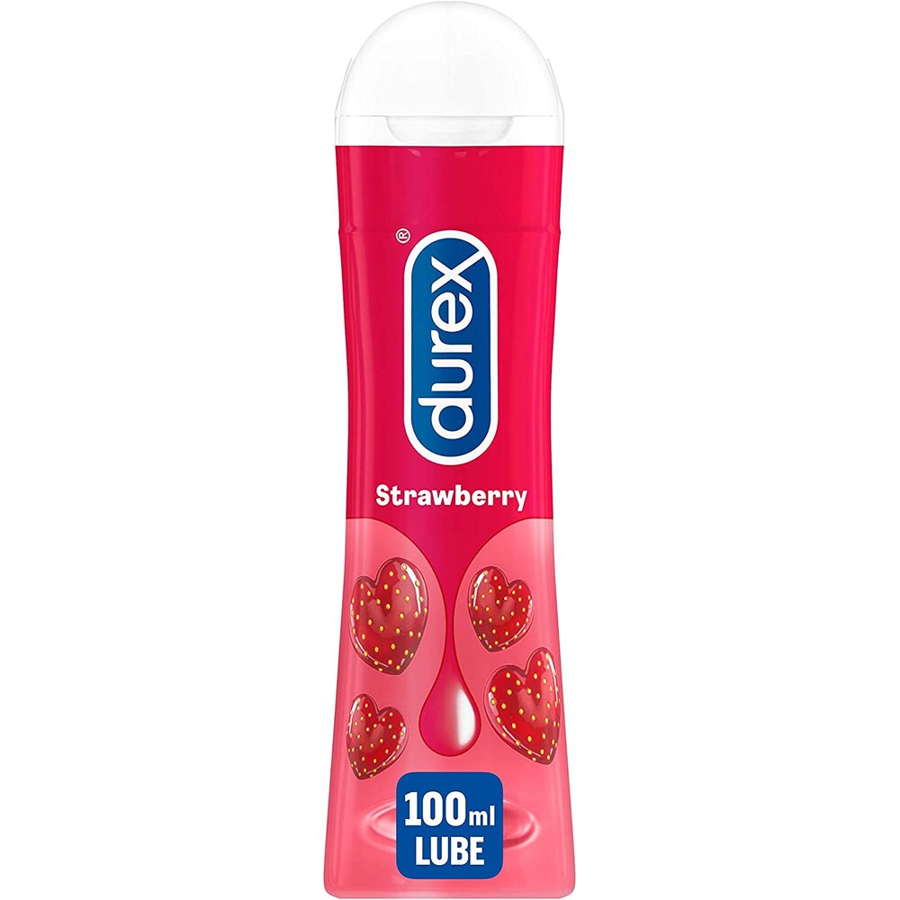 PlayBound UK adult toys & lingerie: durex strawberry gel lubricant 100ml