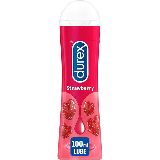 PlayBound UK adult toys & lingerie: durex strawberry gel lubricant 100ml