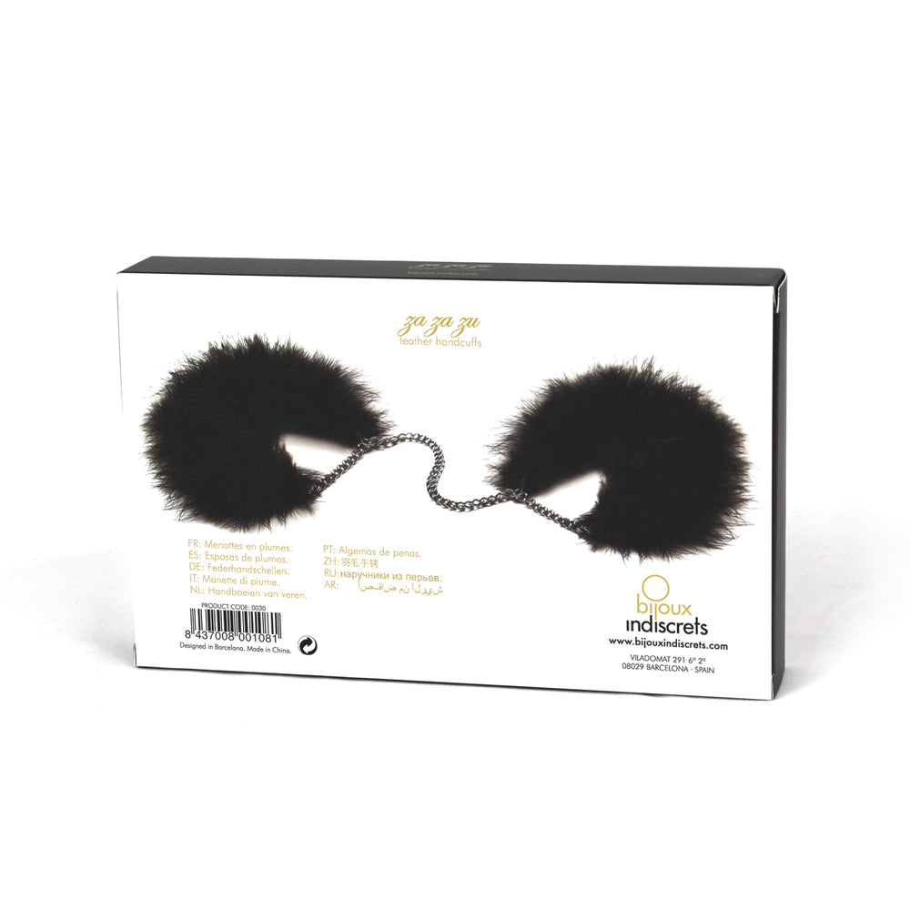 PlayBound UK adult toys & lingerie: bijoux indiscrets za za zu feather handcuffs