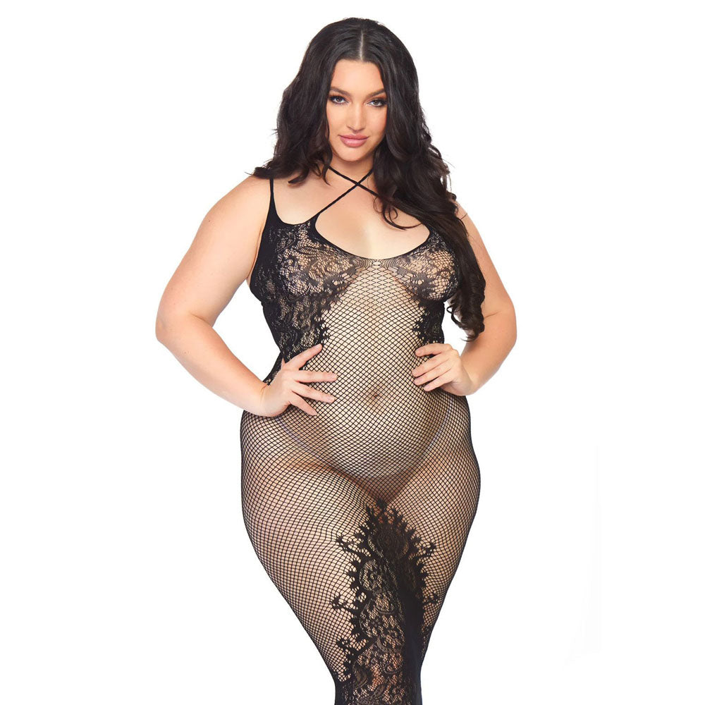 PlayBound UK adult toys & lingerie: leg avenue dual strap halter dress plus size uk 18 to 22