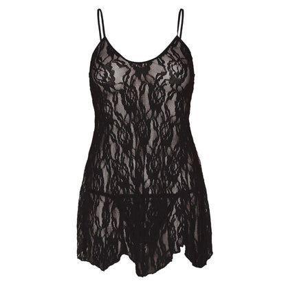 PlayBound UK adult toys & lingerie: leg avenue rose lace flair chemise black uk 14 to 18