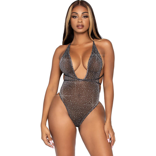 PlayBound UK adult toys & lingerie: leg avenue lurex and rhinestone teddy uk 8 to 14