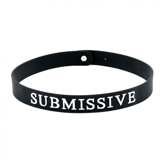 PlayBound UK adult toys & lingerie: black silicone submissive collar