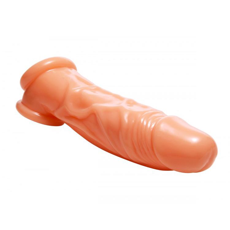 PlayBound UK adult toys & lingerie: realistic flesh penis enhancer and ball stretcher 8 inches