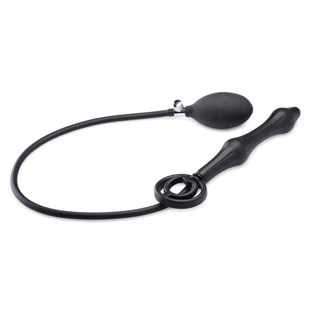 PlayBound UK adult toys & lingerie: master series devils rattle inflatable anal plug with cock ring