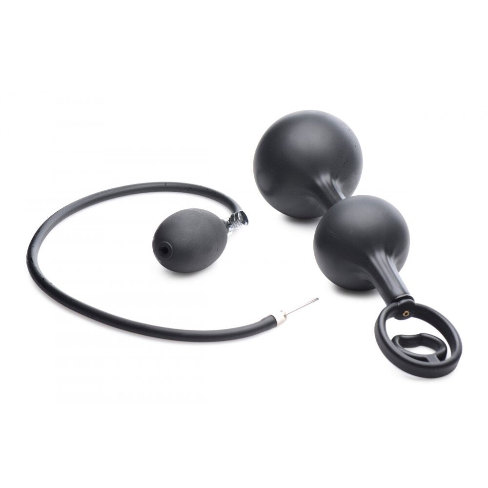 PlayBound UK adult toys & lingerie: master series devils rattle inflatable anal plug with cock ring