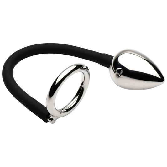 PlayBound UK adult toys & lingerie: master series tug plug aluminum cock and ball ring