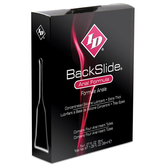 PlayBound UK adult toys & lingerie: id backslide anal formula lubricant insert tubes 4 x 8ml