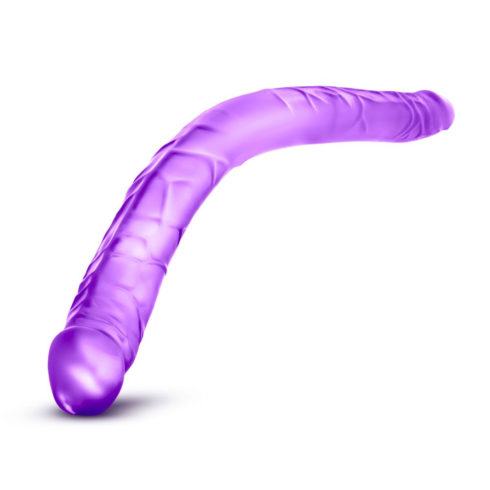 PlayBound UK adult toys & lingerie: b yours 16 inch purple double dildo