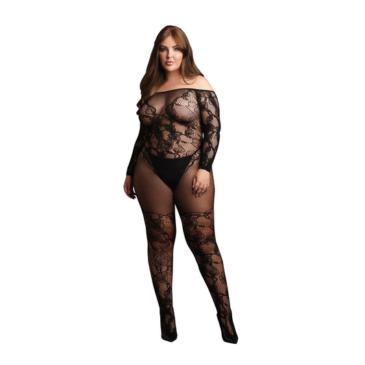 PlayBound UK adult toys & lingerie: le desir bodystocking with off shoulder long sleeves